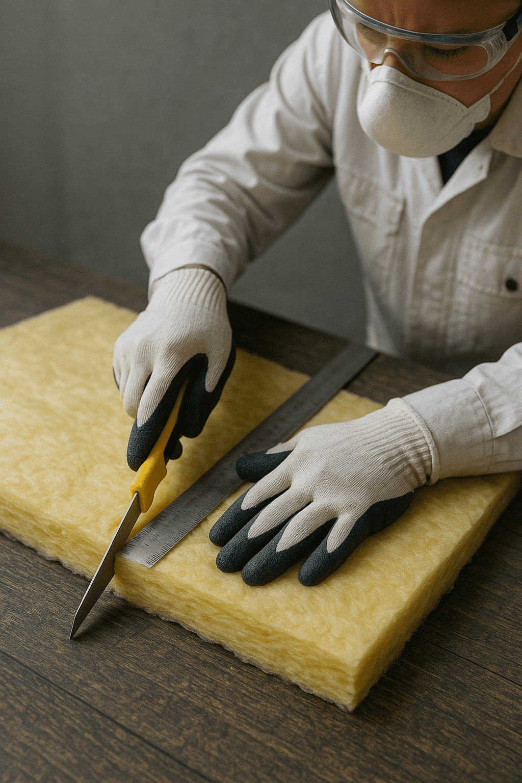 découpage de laine de verre