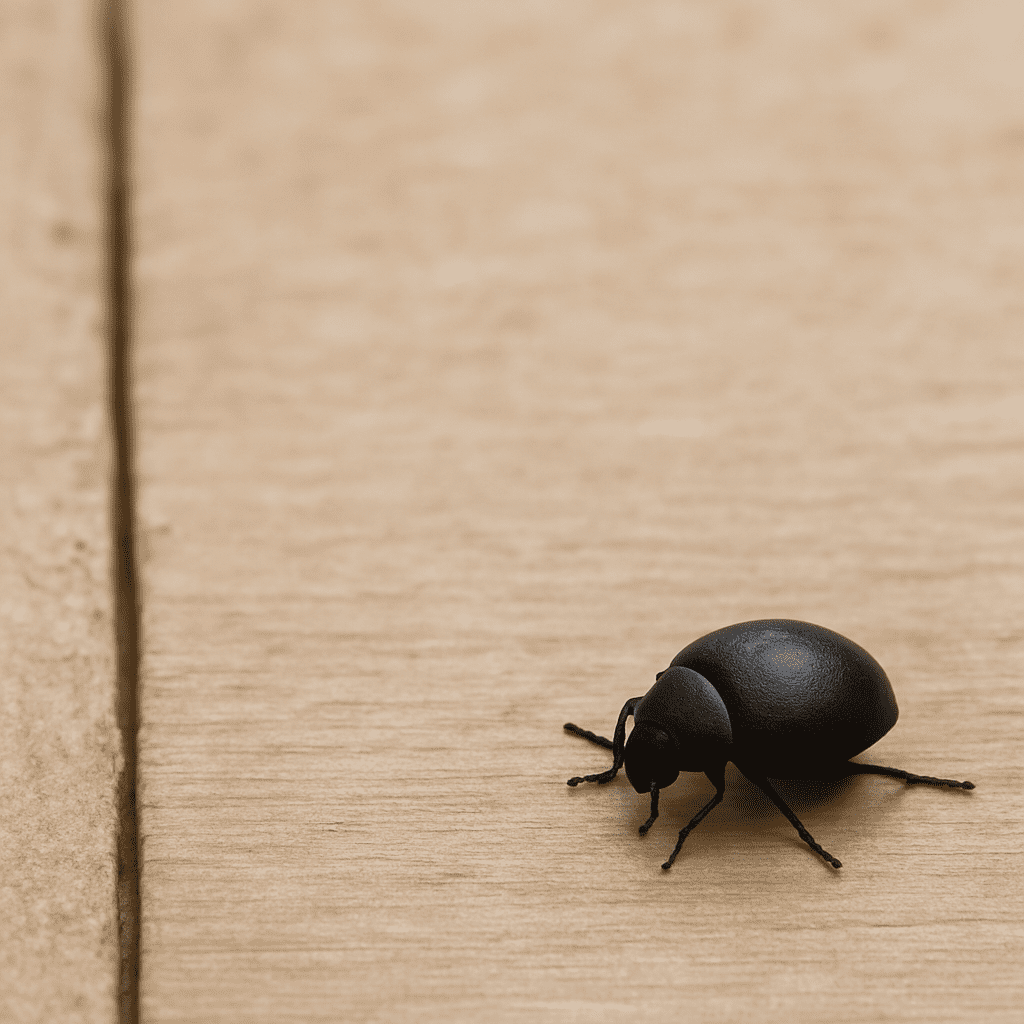 petit insecte noir rond maison