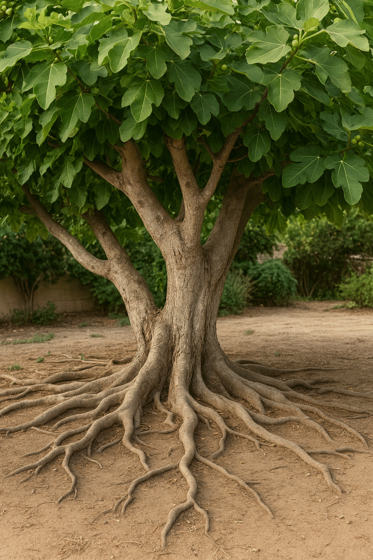un figuier avec ses racines