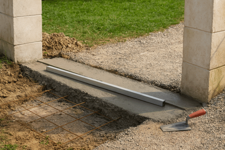 Seuil de portail sans coffrage : guide complet pour un seuil solide sans effort 7 seuil portail sans coffrage