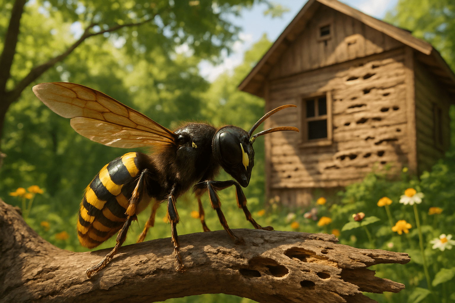 découvrez le rôle paradoxal de la guêpe charpentière, à la fois menace potentielle pour l'homme et alliée indispensable à l'équilibre de l'écosystème grâce à ses fonctions de pollinisatrice et de régulatrice des populations d'insectes nuisibles.