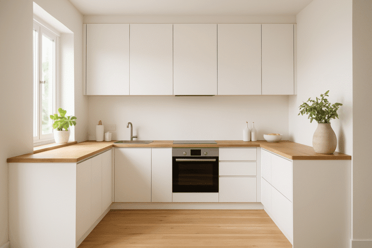 découvrez comment allier une cuisine blanche élégante avec un plan de travail en bois pour créer un intérieur chaleureux et accueillant, alliant modernité et naturel.